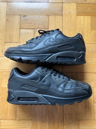 Nike Air Max 90 Leather Triple Black Talla 43