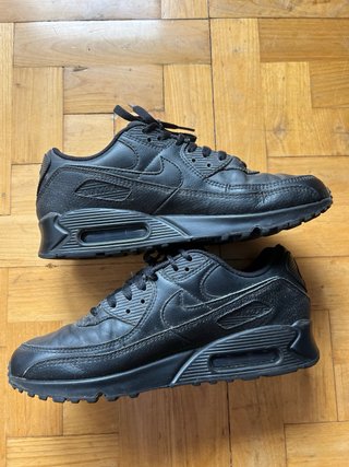 Nike Air Max 90 Leather Triple Black Talla 43