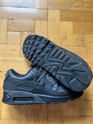 Nike Air Max 90 Leather Triple Black Talla 43