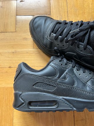 Nike Air Max 90 Leather Triple Black Talla 43