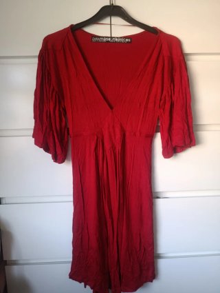 Vestido Zara Rojo manga ancha