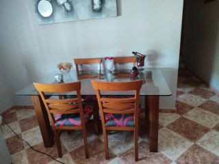 Muebles salón modular + mesas y 4 sillas
