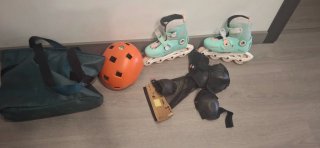 Patines ajustables + Casco + Protecciones