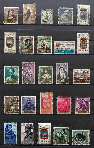 25 sellos usado de España 1963