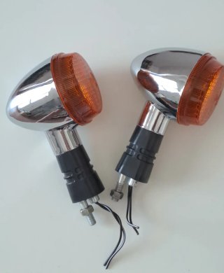 Intermitentes Triumph Cromados Naranja