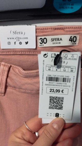 Pantalón rosa palo Talla M