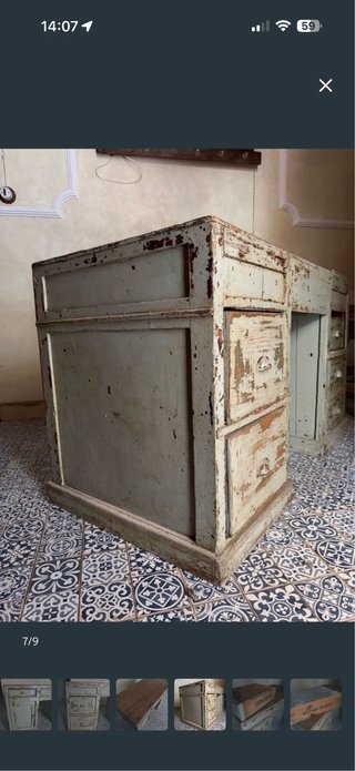 Escritorio industrial antiguo original olivetti
