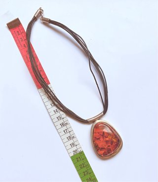 Colgante Ámbar Natural Plata