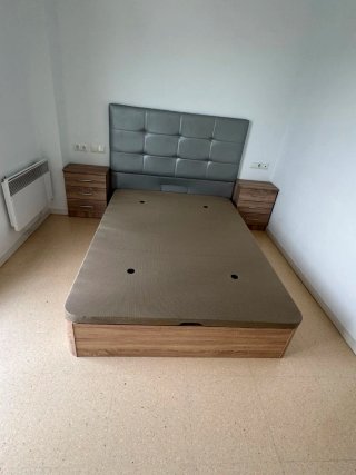 Lettini in tela e legno con materassi