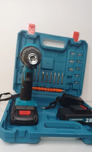 Taladro atornillador 28V con accesorios nuevo