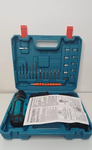 Taladro atornillador 28V con accesorios nuevo