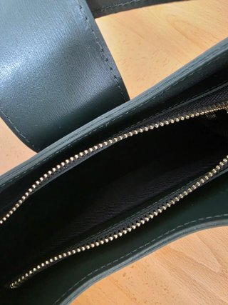 Bolso Christian Laurier Piel Verde y Dorado