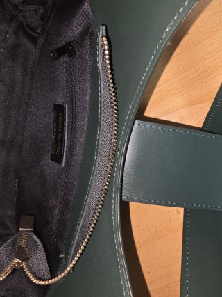 Bolso Christian Laurier Piel Verde y Dorado