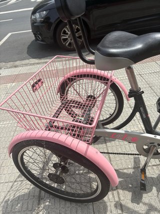 Triciclo rosa paseo y carga