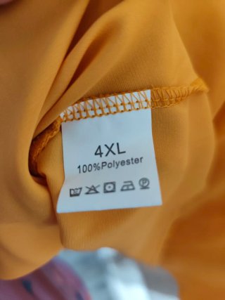 Blusa naranja con lazada Largo 79cm Pecho 146cm