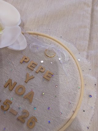 Porta Alianzas Boda Artesanal Personalizado