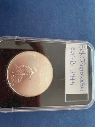 Moneda 5$ Canadá Olimpiadas Montreal 1976