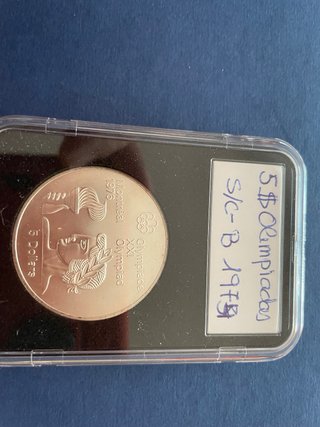 Moneda 5$ Canadá Olimpiadas Montreal 1976