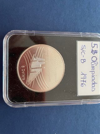 Moneda 5$ Canadá Olimpiadas Montreal 1976