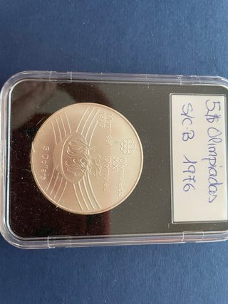 Moneda 5$ Canadá Olimpiadas Montreal 1976