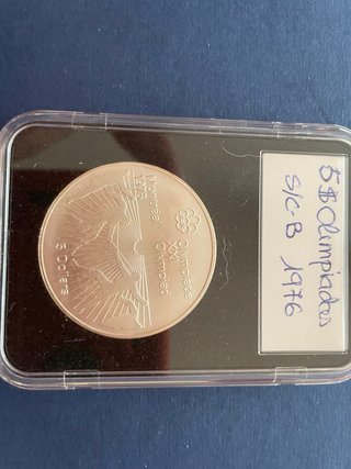 Moneda 5$ Canadá Olimpiadas Montreal 1976
