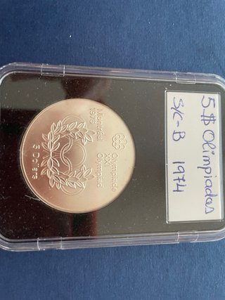 Moneda 5$ Canadá Olimpiadas Montreal 1976