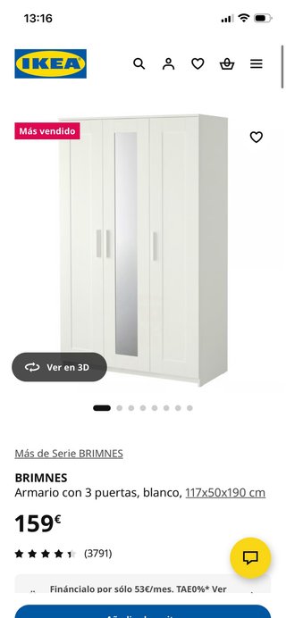 Armario Blanco Ikea Brimnes