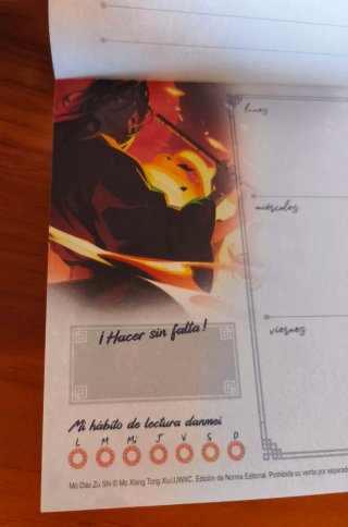 Planificador semanal "Mo Dao Zu Shi"