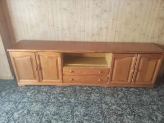 Conjunto comedor rústico madera