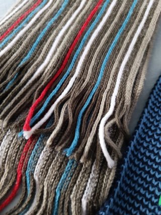 Bufandas niño 2 años (marrón y azul)