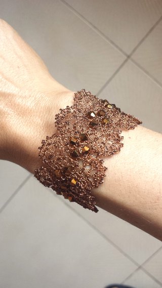 NUEVA pulsera encaje Hecha a Mano! cobre