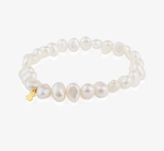 Pulsera Tous Perlas y Oso Oro