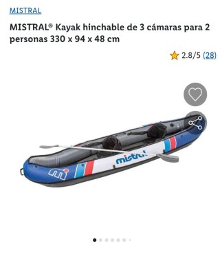 Kayak hinchable Mistral 3 personas