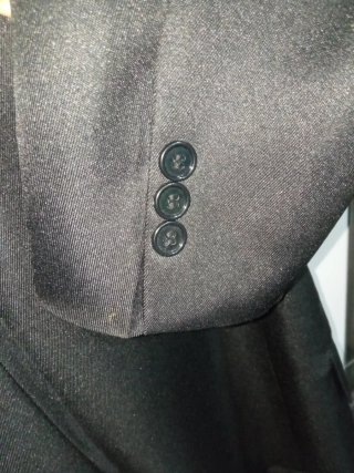 Chaqueta de traje negra T.38
