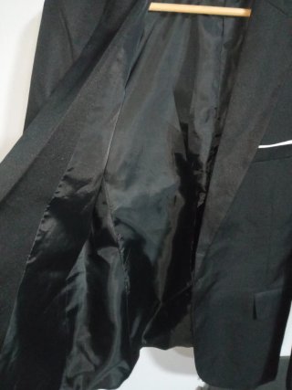 Chaqueta de traje negra T.38