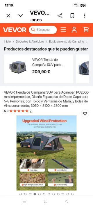 Tienda de campaña GeerTop verde