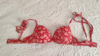 Bikini Women'Secret rojo flores push up