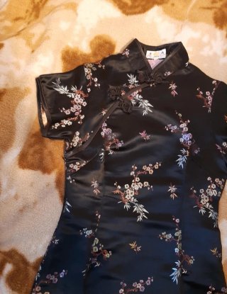 Vestido estilo japonés floral talla XS