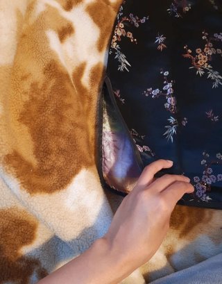 Vestido estilo japonés floral talla XS