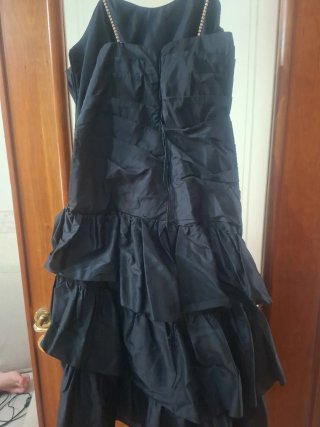Vestitino elegante nero con rouches