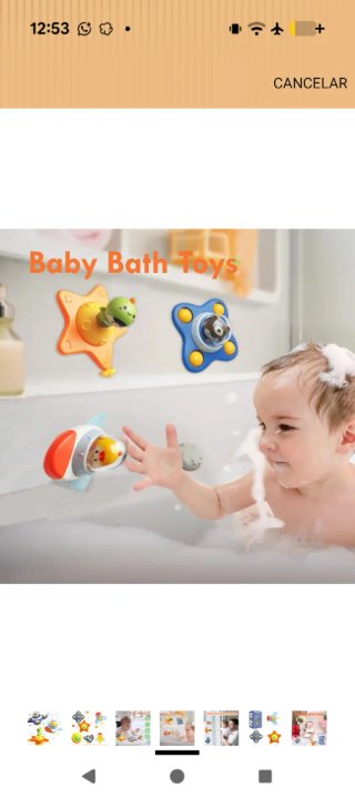 3 Juguetes Bañera Bebe Spinner Ventosa
