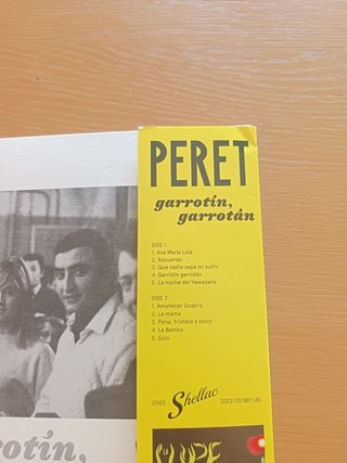 Peret garrotin, garrotán - LP Shellac Disc
