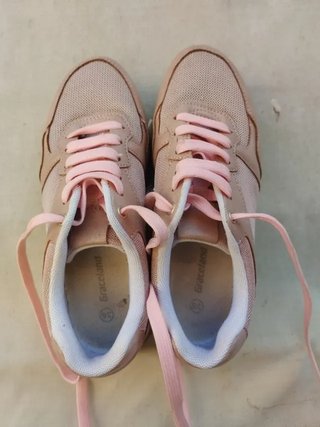 Zapatillas deportivas rosa plataforma t