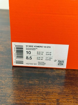 Nike Vomero 18 Gore-Tex Negro/Gris