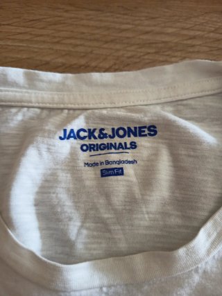 Camiseta Jack & Jones Blanca Manga Corta