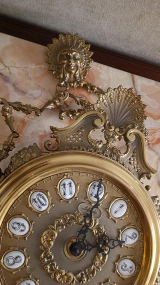 Reloj de Bronce Dorado Antiguo