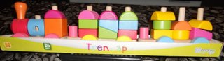 Juguete infantil Tren madera encajable educativo