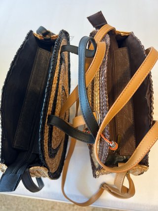 Bolsos de rafia redondos
