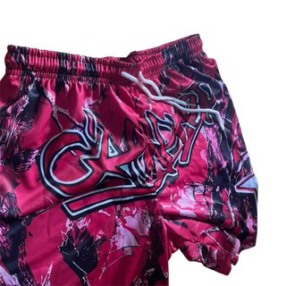 Pantalones cortos streetwear rosa con estrellas