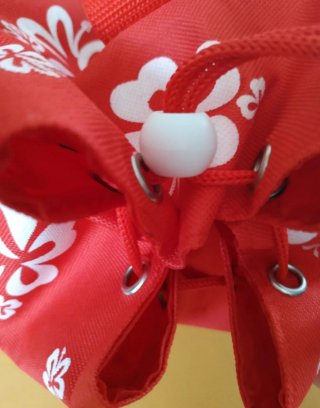 Borsa mare sacca fiori Ibisco rossa